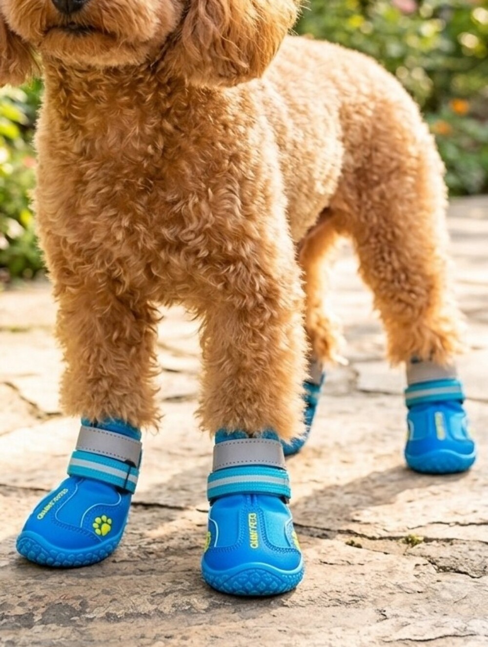 Qumy Pets Brand New Light Blue Reflective Performance Dog Shoes- Multiple Sizes
